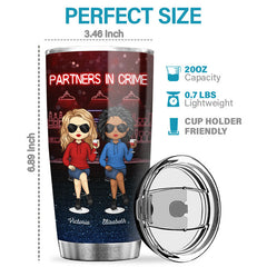 If We Get Caught. I'm Deaf & You Don't Speak English - Bestie Personalized Custom Tumbler - Gift For Best Friends. BFF. Sisters