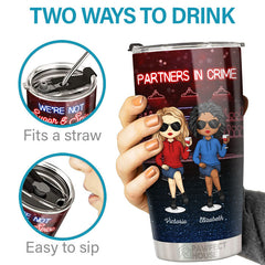 If We Get Caught. I'm Deaf & You Don't Speak English - Bestie Personalized Custom Tumbler - Gift For Best Friends. BFF. Sisters