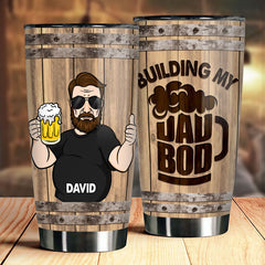 Building My Dad Bod - Gift For Dad. Grandpa - Personalized Tumbler