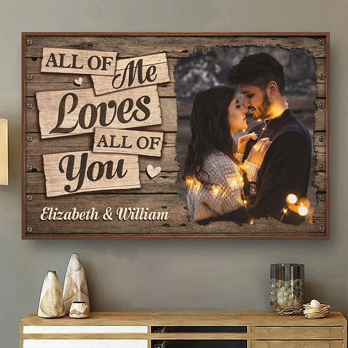 I Completely Love You - Upload Image. Gift For Couples. Husband Wife - Personalized Horizontal Poster