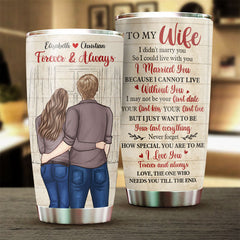 Husband To Wife - I Cannot Live Without You - Gift For Couples. Husband Wife. Personalized Tumbler