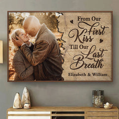 Till Our Last Breath - Personalized Horizontal Poster - Upload Image. Gift For Couples. Husband Wife