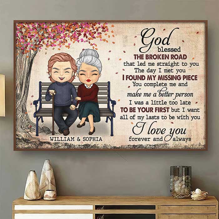 You Are My Missing Piece. I Love You - Gift For Couples. Personalized Horizontal Poster