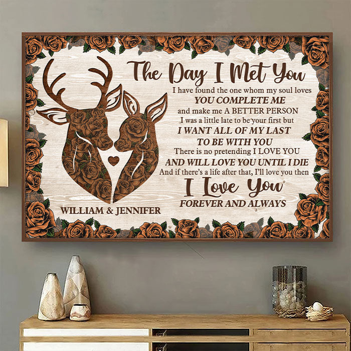 You Complete Me - Personalized Horizontal Poster - Gift For Couples. Husband Wife