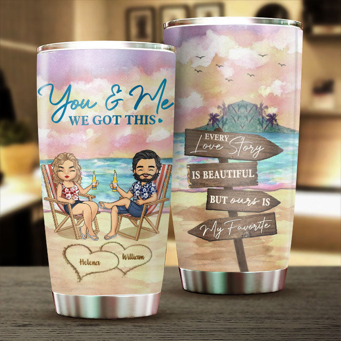 Together We Got This - Personalized Tumbler - Gift For Couples. Husband Wife