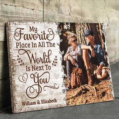 Next To You - Upload Image. Personalized Horizontal Canvas