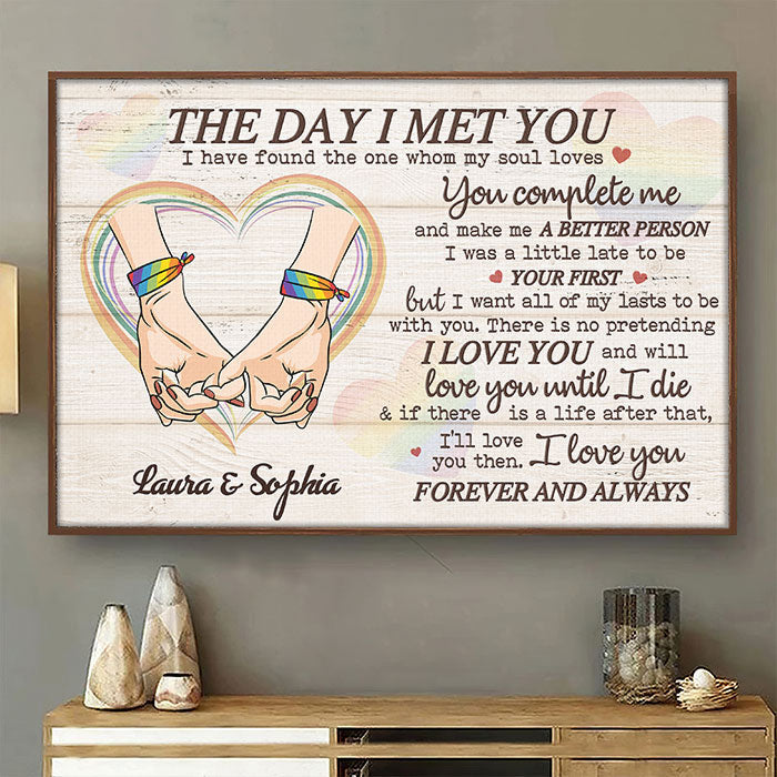 You're The One Whom My Soul Loves. LGBTQ+ Couples - Gift For Couples. Personalized Horizontal Poster