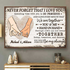 I Love Every Minute That We Are Together - Personalized Horizontal Poster