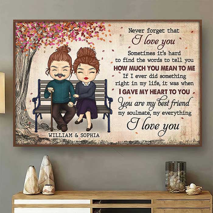 You Are My Soulmate. I Love You - Gift For Couples. Personalized Horizontal Poster