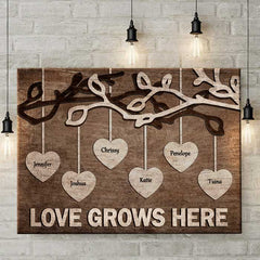 These Are My Beloved Kids - Personalized Horizontal Canvas - Gift For Grandparents