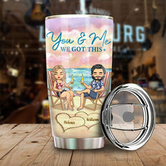Together We Got This - Personalized Tumbler - Gift For Couples. Husband Wife