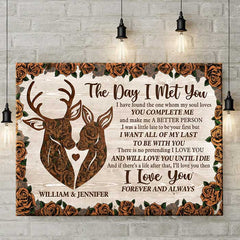 You Make Me A Better Person - Personalized Horizontal Canvas - Gift For Couples. Husband Wife