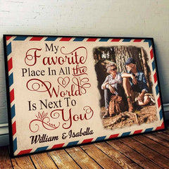 I Love To Stay Next To You - Upload Image. Personalized Horizontal Poster