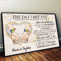 You're The One Whom My Soul Loves. LGBTQ+ Couples - Gift For Couples. Personalized Horizontal Poster