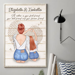 A Mother Is Your Forever Friend - Mom To Daughter. Personalized Vertical Poster