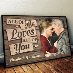 I Completely Love You - Upload Image. Gift For Couples. Husband Wife - Personalized Horizontal Poster