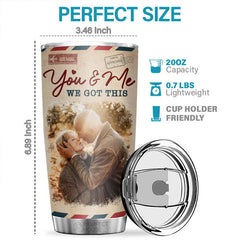 Falling In Love With You Was Beyond My Control - Personalized Tumbler - Upload Image. Gift For Couple. Husband Wife. Anniversary. Engagement. Wedding. Marriage Gift