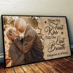 Till Our Last Breath - Personalized Horizontal Poster - Upload Image. Gift For Couples. Husband Wife