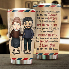 I Wish I Could Turn Back Time - Gift For Couples. Personalized Tumbler