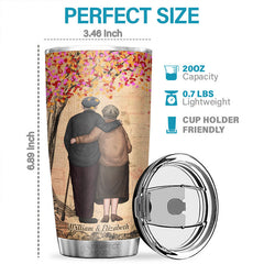 Thank You For Always Being There For Me My Wife - Personalized Tumbler - To My Wife. Gift For Wife. Anniversary. Engagement. Wedding. Marriage Gift