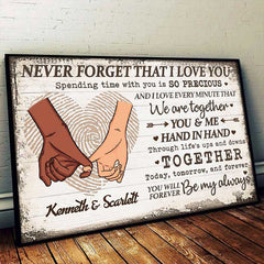I Love Every Minute That We Are Together - Personalized Horizontal Poster