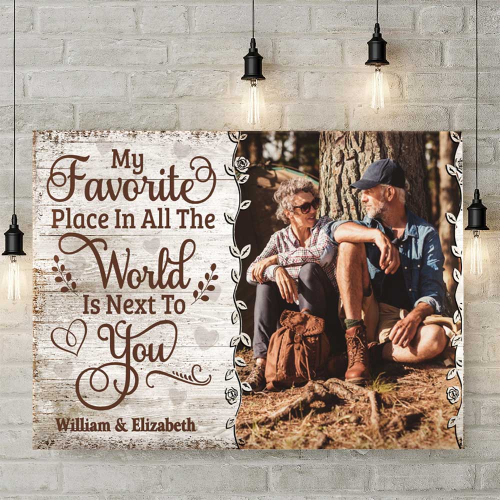 Next To You - Upload Image. Personalized Horizontal Canvas