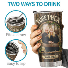 Your Name Is My Favorite Word - Personalized Tumbler - Upload Image. Gift For Couple. Husband Wife. Anniversary. Engagement. Wedding. Marriage Gift