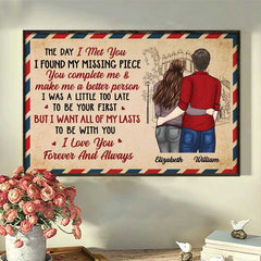I Want All Of My Lasts To Be With You. I Love You. Forever & Always - Gift For Couples. Personalized Horizontal Poster