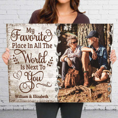Next To You - Upload Image. Personalized Horizontal Canvas