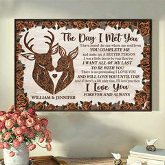 You Complete Me - Personalized Horizontal Poster - Gift For Couples. Husband Wife