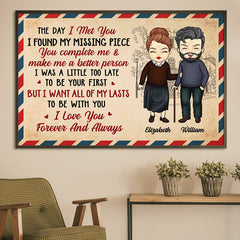 You Make Me A Better Person - Gift For Couples. Personalized Horizontal Poster