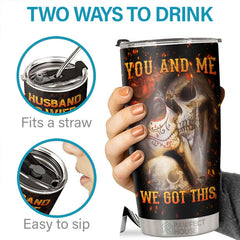 Not Always Eye To Eye But Always Heart To Heart - Personalized Tumbler - Gift For Couple. Husband Wife. Anniversary. Engagement. Wedding. Marriage Gift