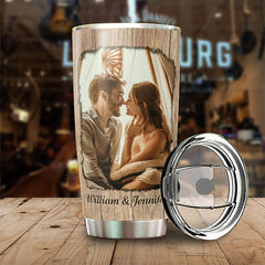I Entirely Love You - Upload Image. Gift For Couples. Husband Wife - Personalized Tumbler