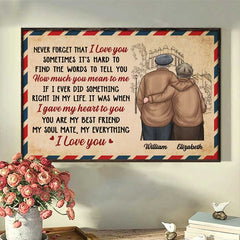 How Much You Mean To Me - I Gave My Heart To You - Gift For Couples. Personalized Horizontal Poster