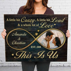 This Is Us - Personalized Horizontal Canvas - Upload Image. Gift For Couples. Husband Wife