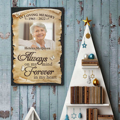 You're Forever In My Heart & I Will Never Forget You - Upload Image. Personalized Vertical Poster