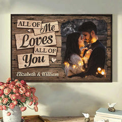 I Completely Love You - Upload Image. Gift For Couples. Husband Wife - Personalized Horizontal Poster
