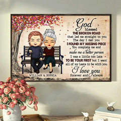 You Are My Missing Piece. I Love You - Gift For Couples. Personalized Horizontal Poster