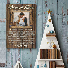 I'll Be Your Backbone - Personalized Vertical Poster - Upload Image. Gift For Couples. Husband Wife