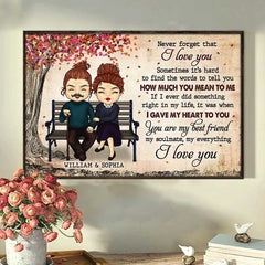 You Are My Soulmate. I Love You - Gift For Couples. Personalized Horizontal Poster