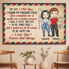 You Make Me A Better Person - Gift For Couples. Personalized Horizontal Poster