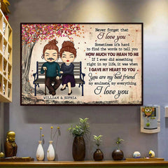 You Are My Soulmate. I Love You - Gift For Couples. Personalized Horizontal Poster