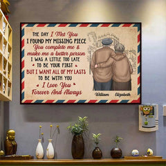I Want All Of My Lasts To Be With You. I Love You. Forever & Always - Gift For Couples. Personalized Horizontal Poster