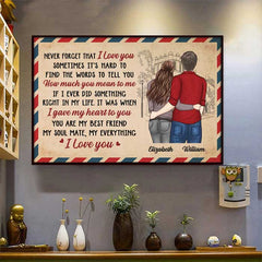 How Much You Mean To Me - I Gave My Heart To You - Gift For Couples. Personalized Horizontal Poster