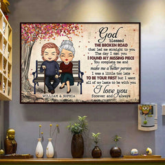 You Are My Missing Piece. I Love You - Gift For Couples. Personalized Horizontal Poster