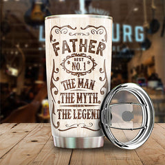 Best Number One Grandpa. The Man. The Myth. The Legend - Gift For Dad. Grandpa - Personalized Tumbler