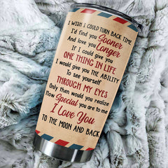 I Wish I Could Turn Back Time - Gift For Couples. Personalized Tumbler