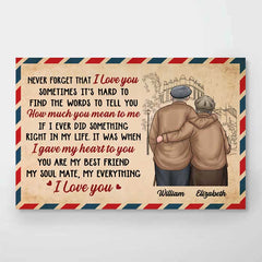 How Much You Mean To Me - I Gave My Heart To You - Gift For Couples. Personalized Horizontal Poster