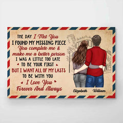 I Want All Of My Lasts To Be With You. I Love You. Forever & Always - Gift For Couples. Personalized Horizontal Poster