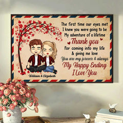 You Are My Forever & Always - Gift For Couples. Personalized Horizontal Poster